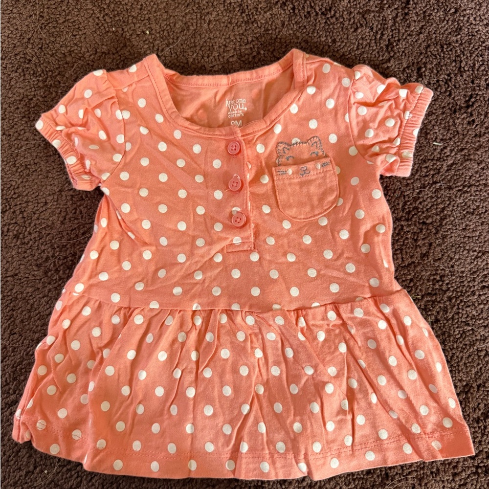 Carter's Pink Polka Dot Kids Shirt